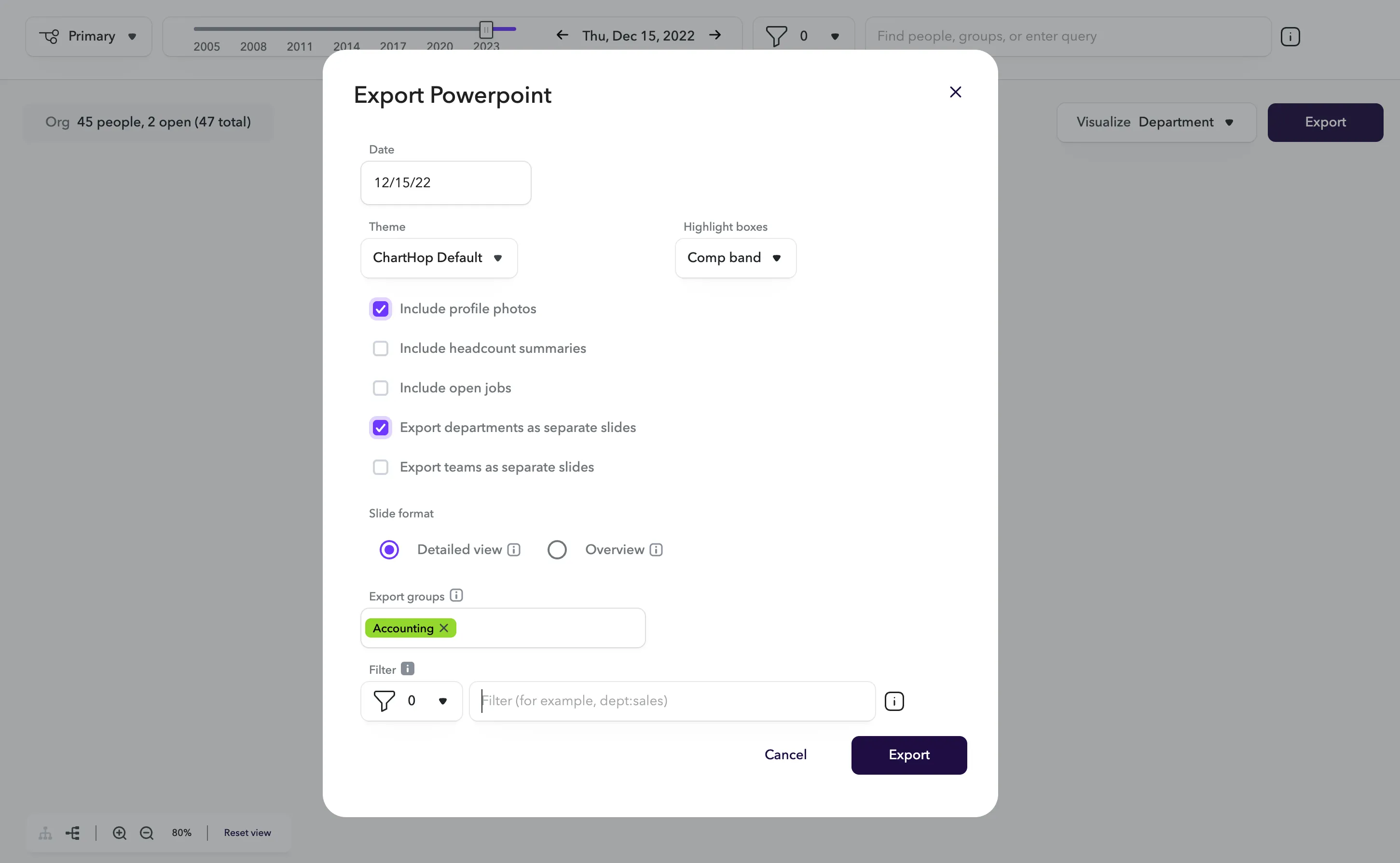 Export Powerpoint example