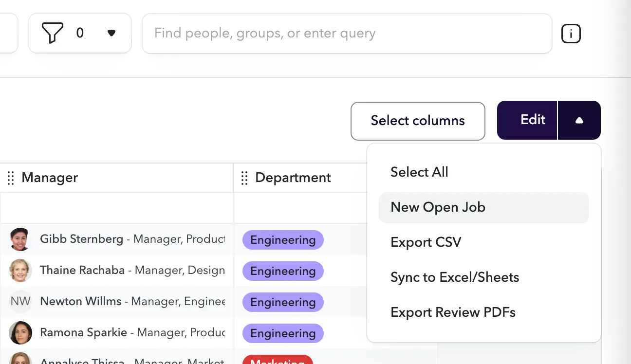 Creating a new job from the Data Sheet