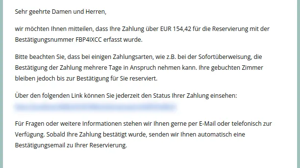 Beispieltext für Benachrichtigungsemail (Vorlage kann individuell angepasst werden)