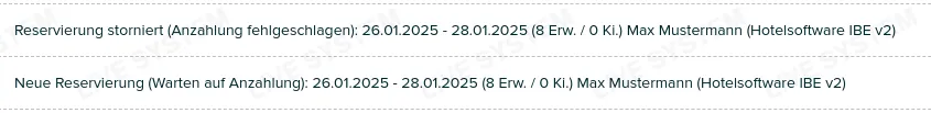 Benachrichtigungen bei fehlgeschlagener Zahlung