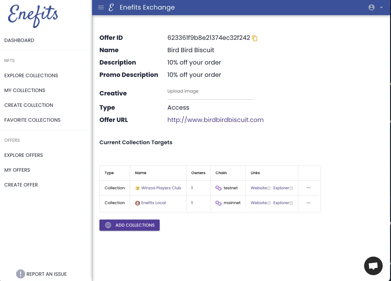 Example of Offer Details Screen
