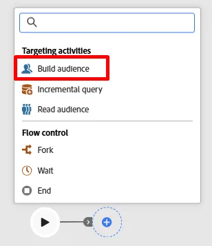 Add build audience activity Add build audience activity