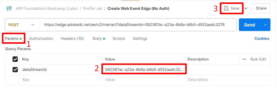 Update dataStreamId Update dataStreamId