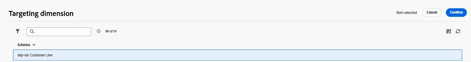 Select dep-rel: Customer Line Select dep-rel: Customer Line