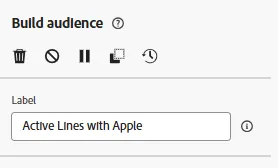 Build audience label Build audience label