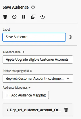 Save audience label and profile mapping Save audience label and profile mapping