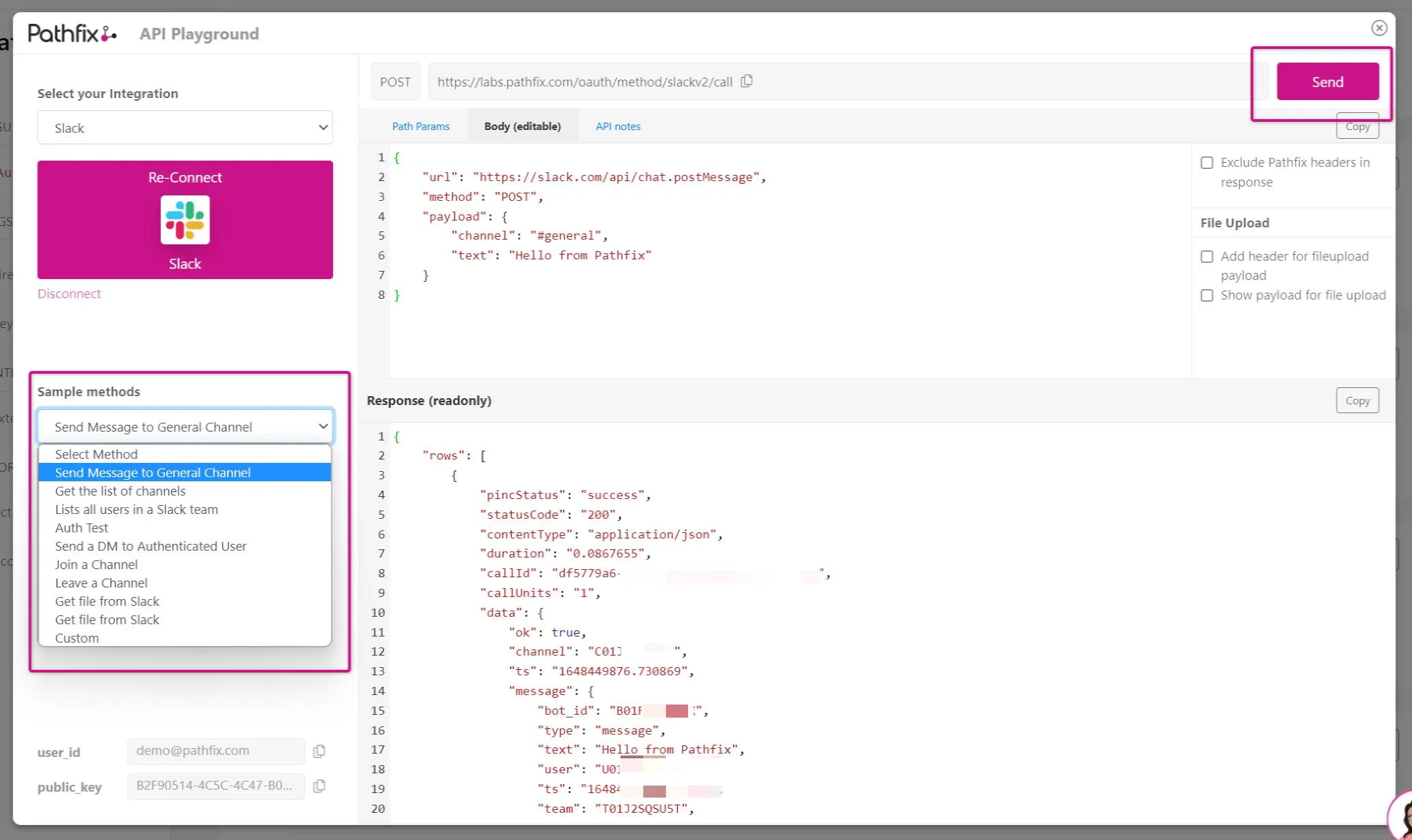 Image: Sample API call Image: Sample API call