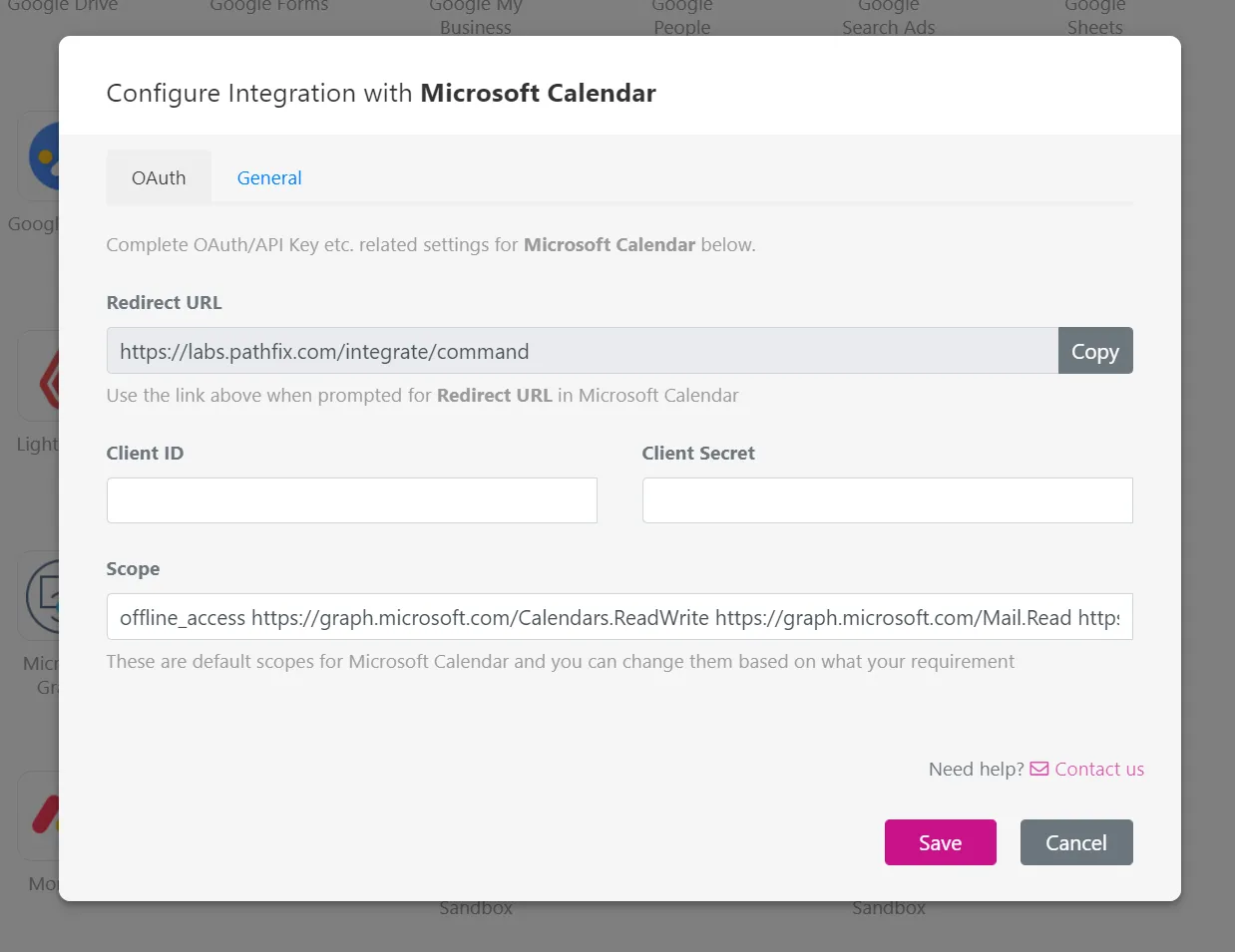 Image: MS Calendar