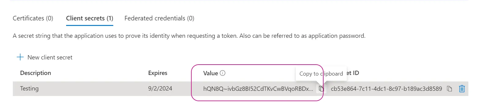 Image: Copy the Value