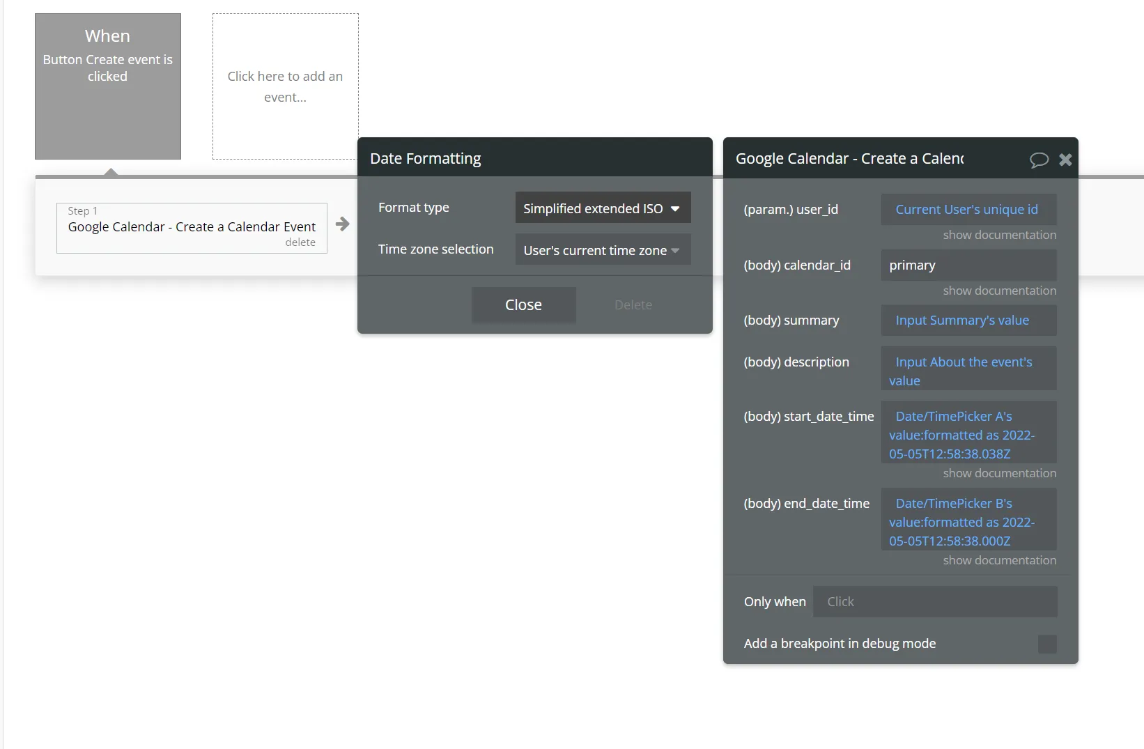 Image: Properties setup Image: Properties setup