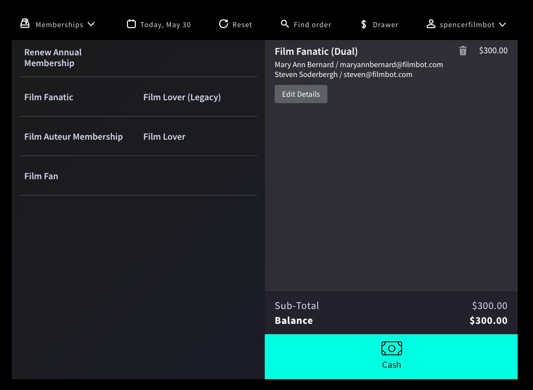 Order summary screen with membership plan details Order summary screen with membership plan details