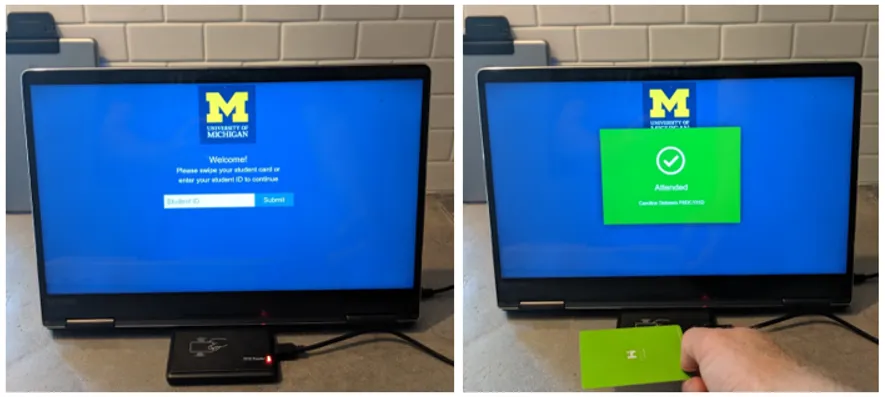 Example showing scan only, no screen interaction needed. Example showing scan only, no screen interaction needed.