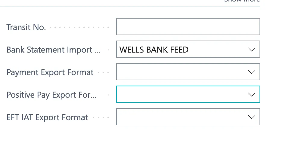 Select Wells Bank Feed Select Wells Bank Feed