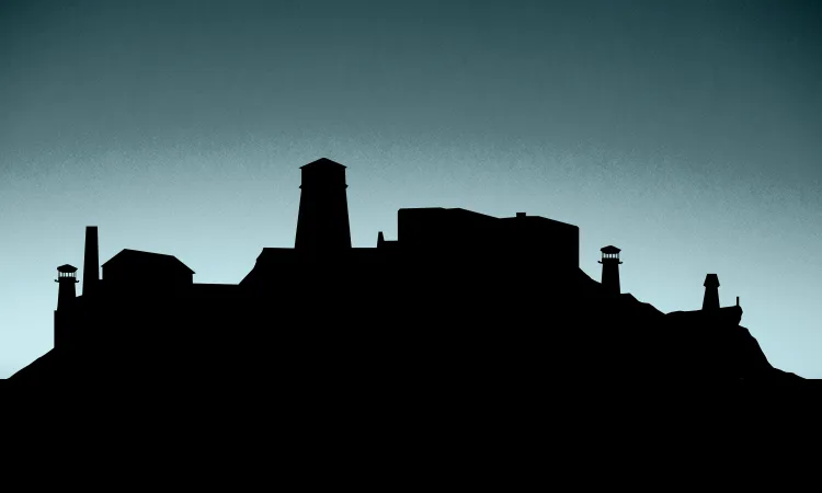 Silhouette of Antel Rock Prison Silhouette of Antel Rock Prison