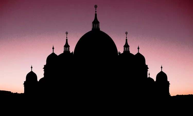 Silhouette of Maroon Palace