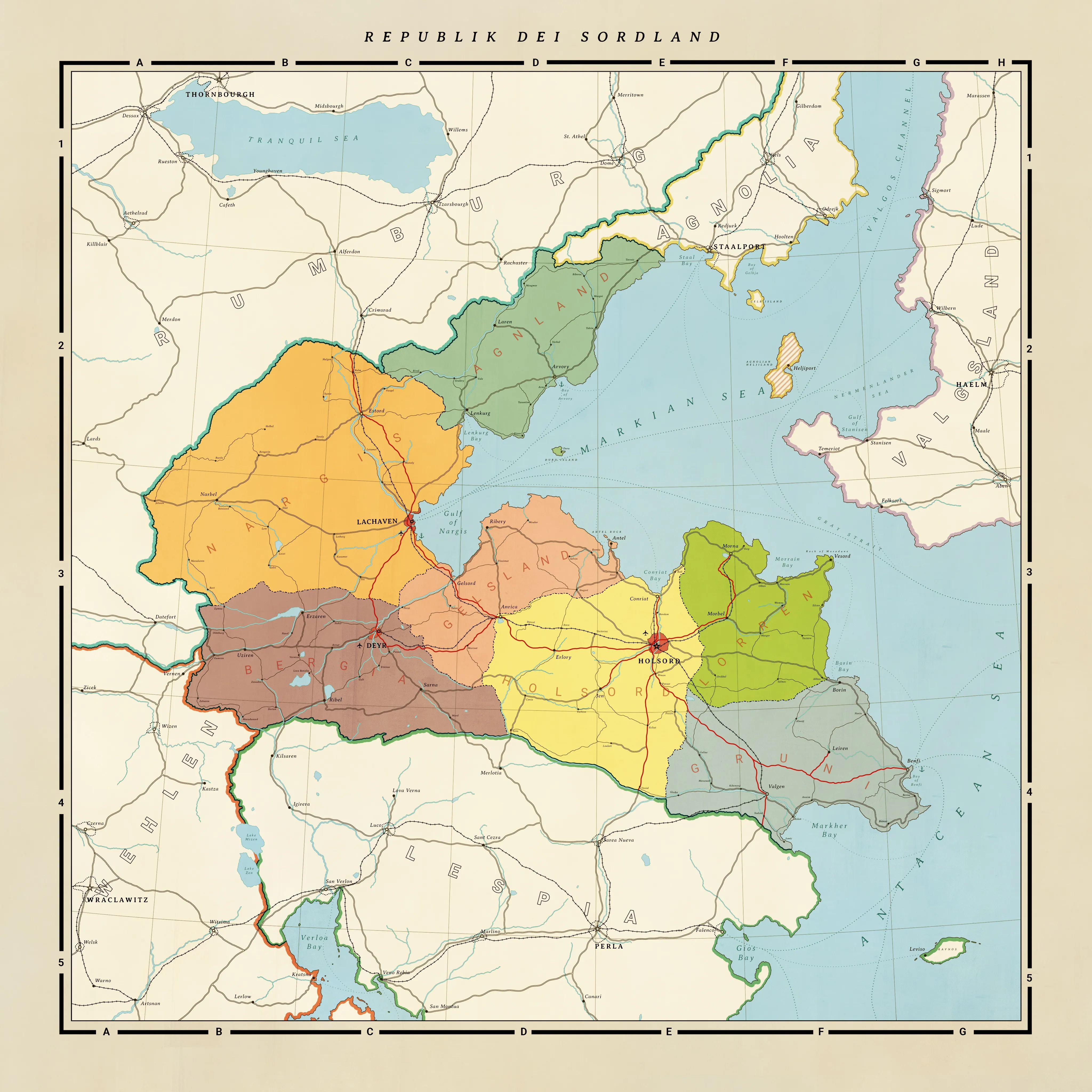Map of Sordland (1954)