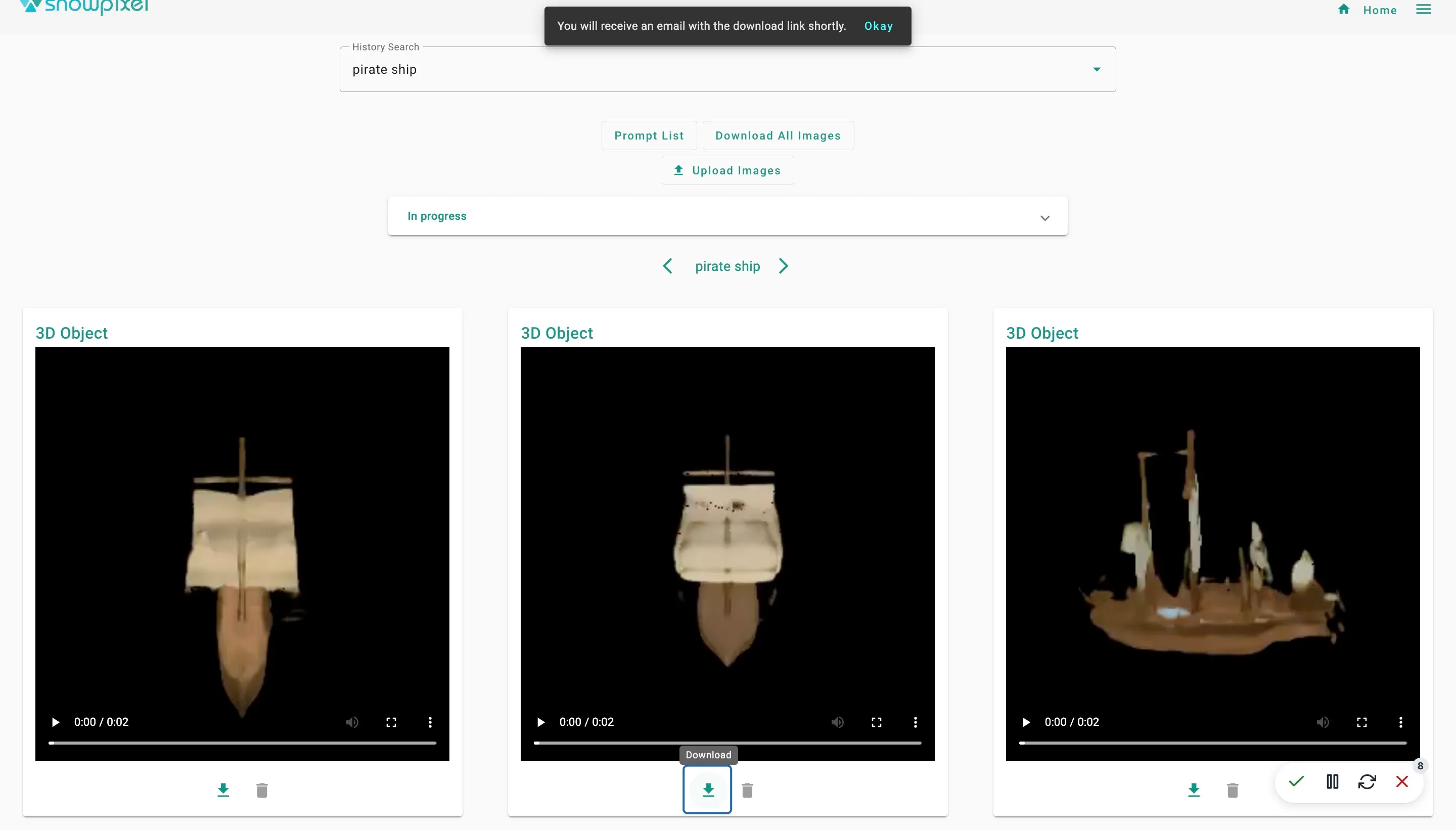 Download one object Download one object