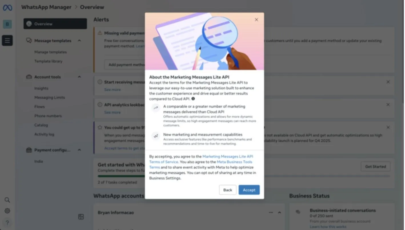 Screenshot showcasing the pop-up.