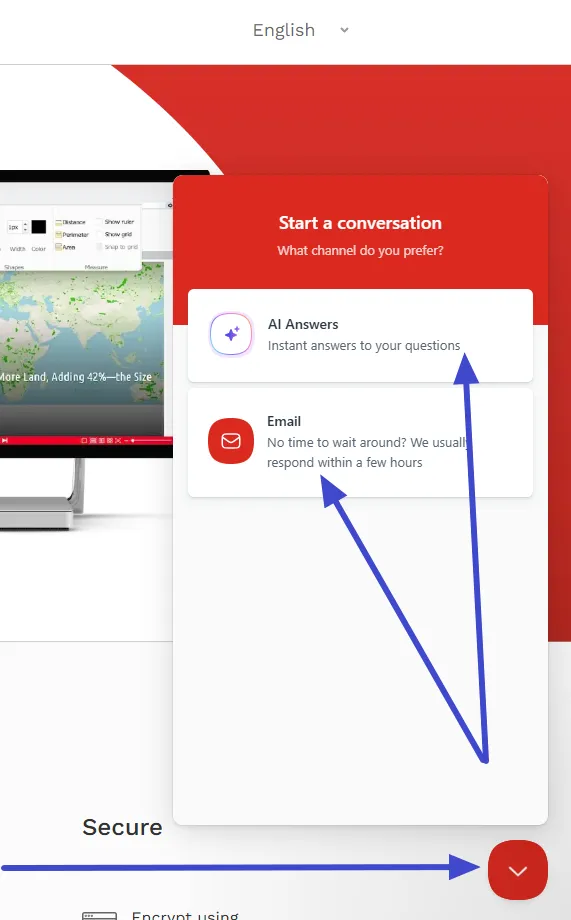 Start a Conversation menu option