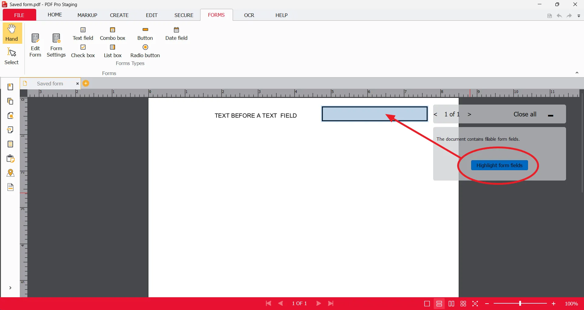 Select Highlight Form Fields Select Highlight Form Fields