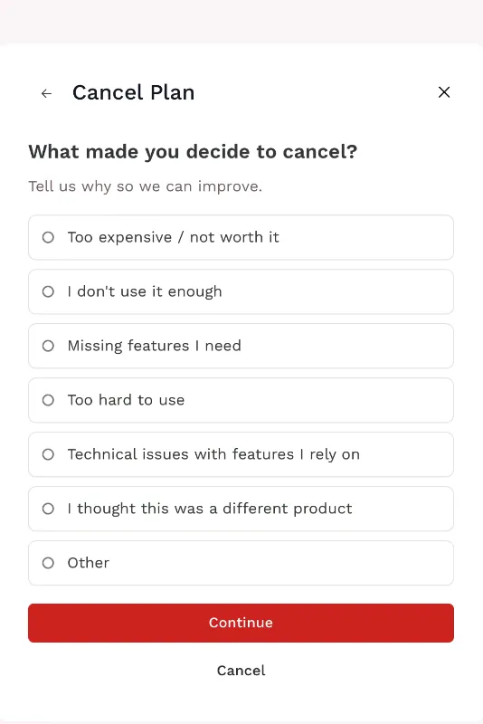 Why did you cancel?