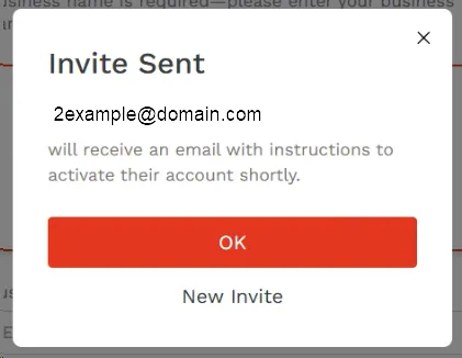 Confirmation of sent email Confirmation of sent email