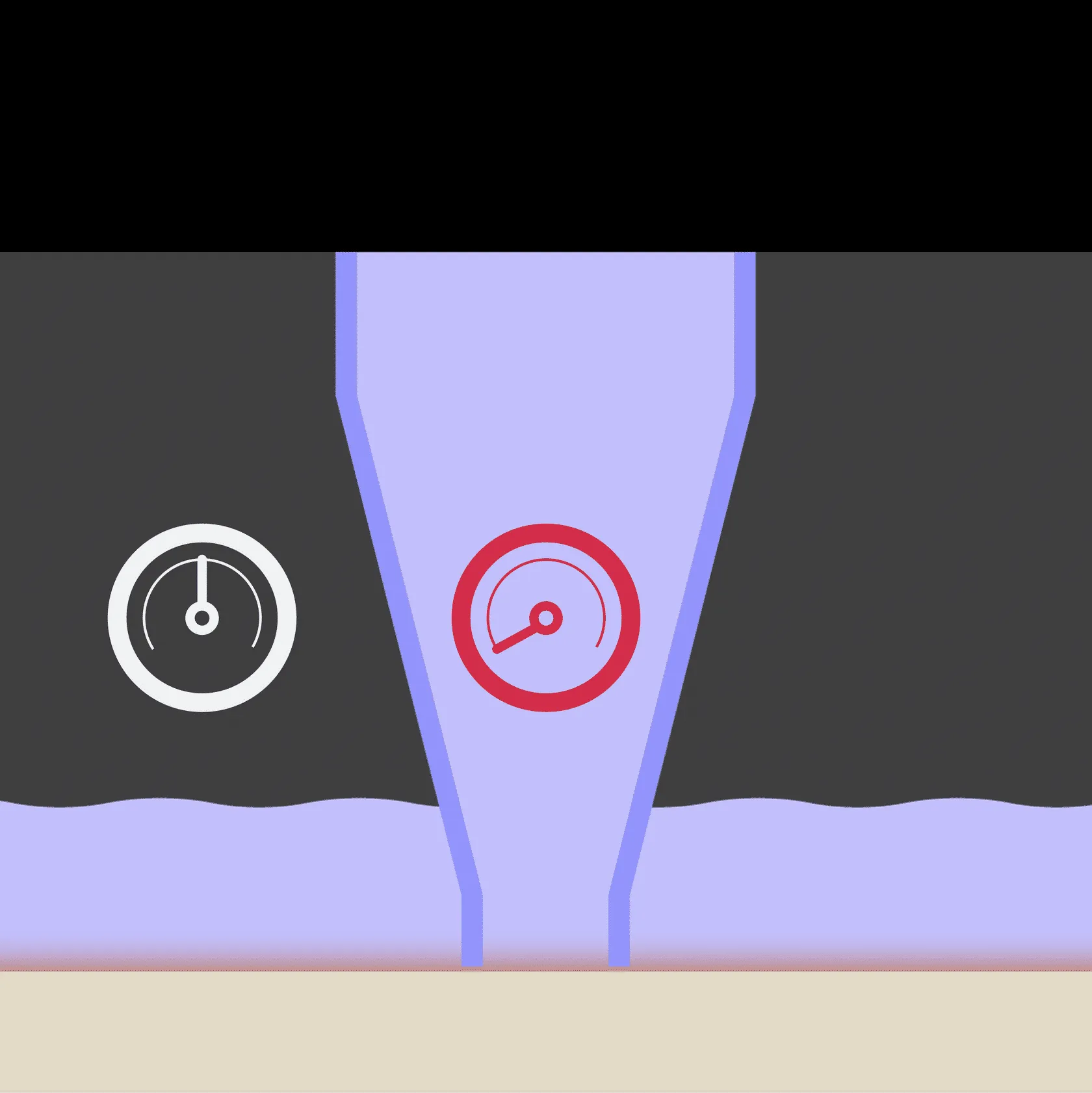 Low pressure and resin inside trapped volume Low pressure and resin inside trapped volume