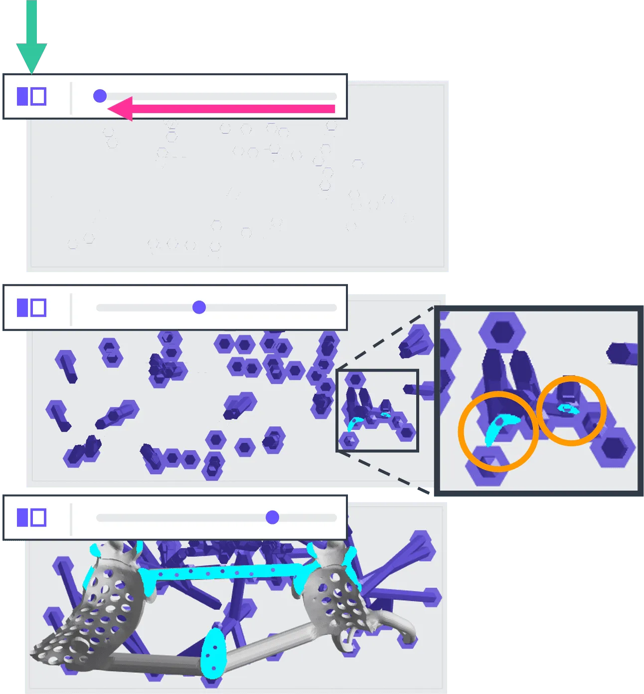 Use clip plane to analyze supports Use clip plane to analyze supports