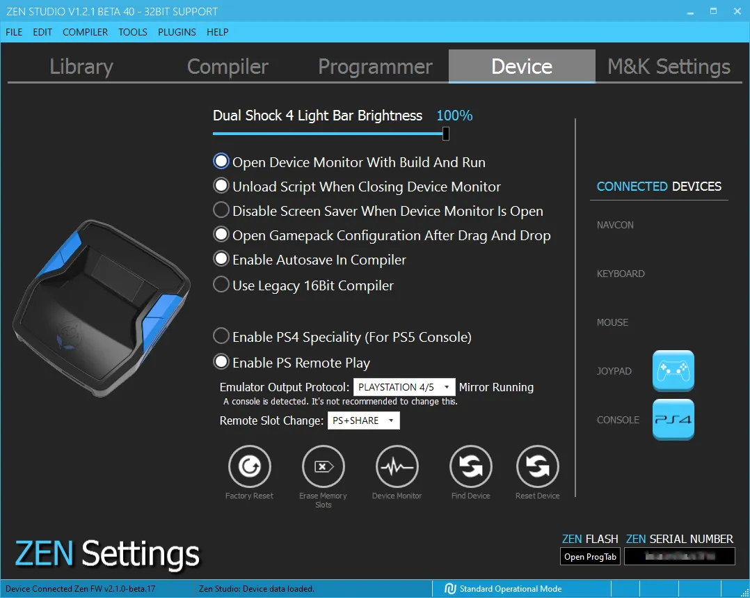 Device Panel