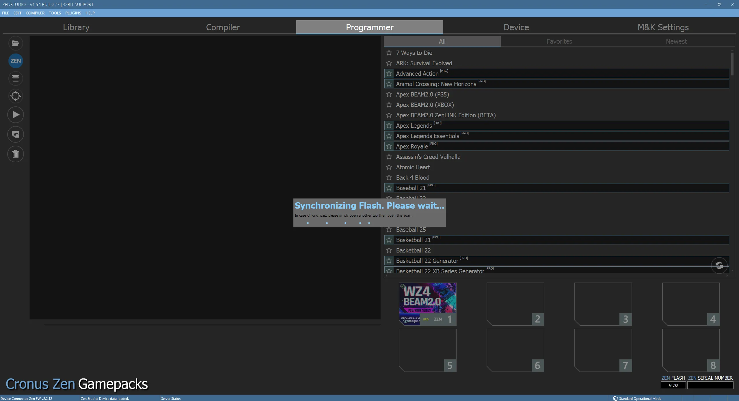 Synchronizing Flash, Please wait... error