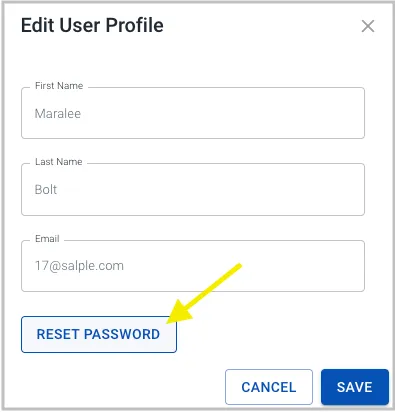 Reset your own Salpulse password 2