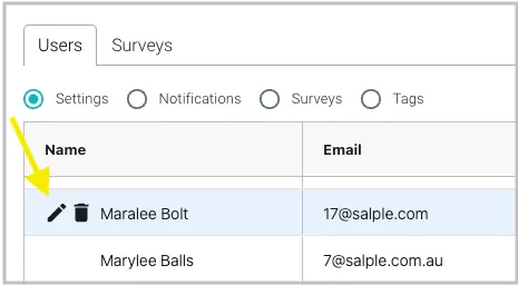 Reset a user's Salpulse password 1