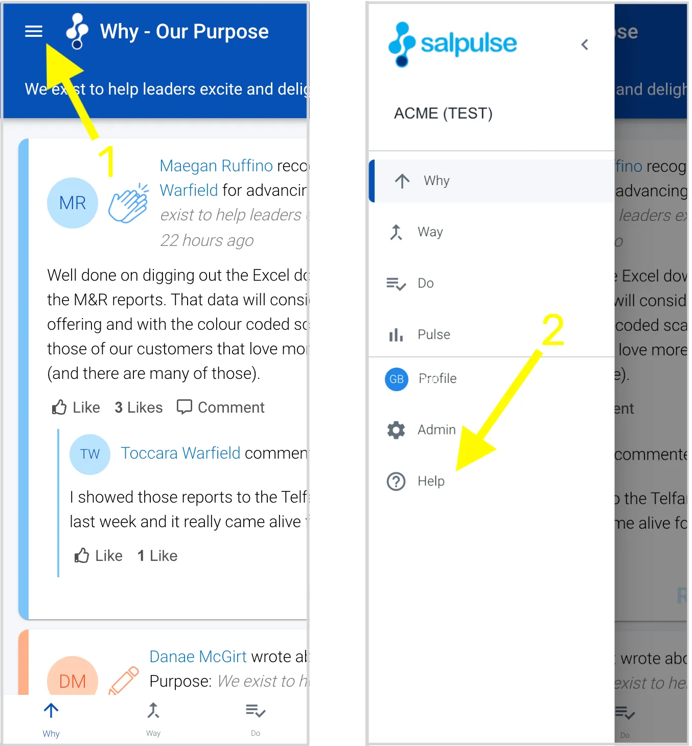 Salpulse User Guide on mobile