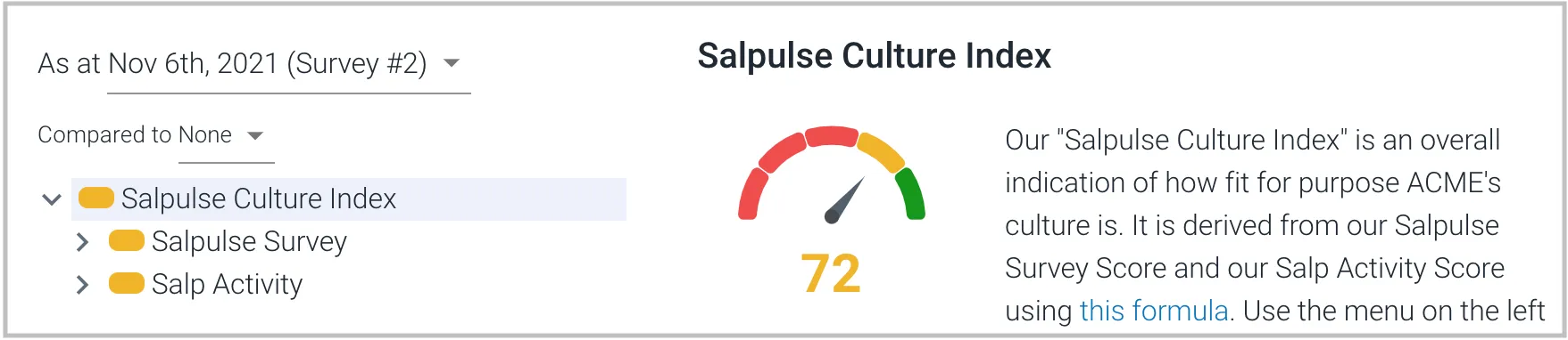 Switching off culture survey comparisons in Salpulse