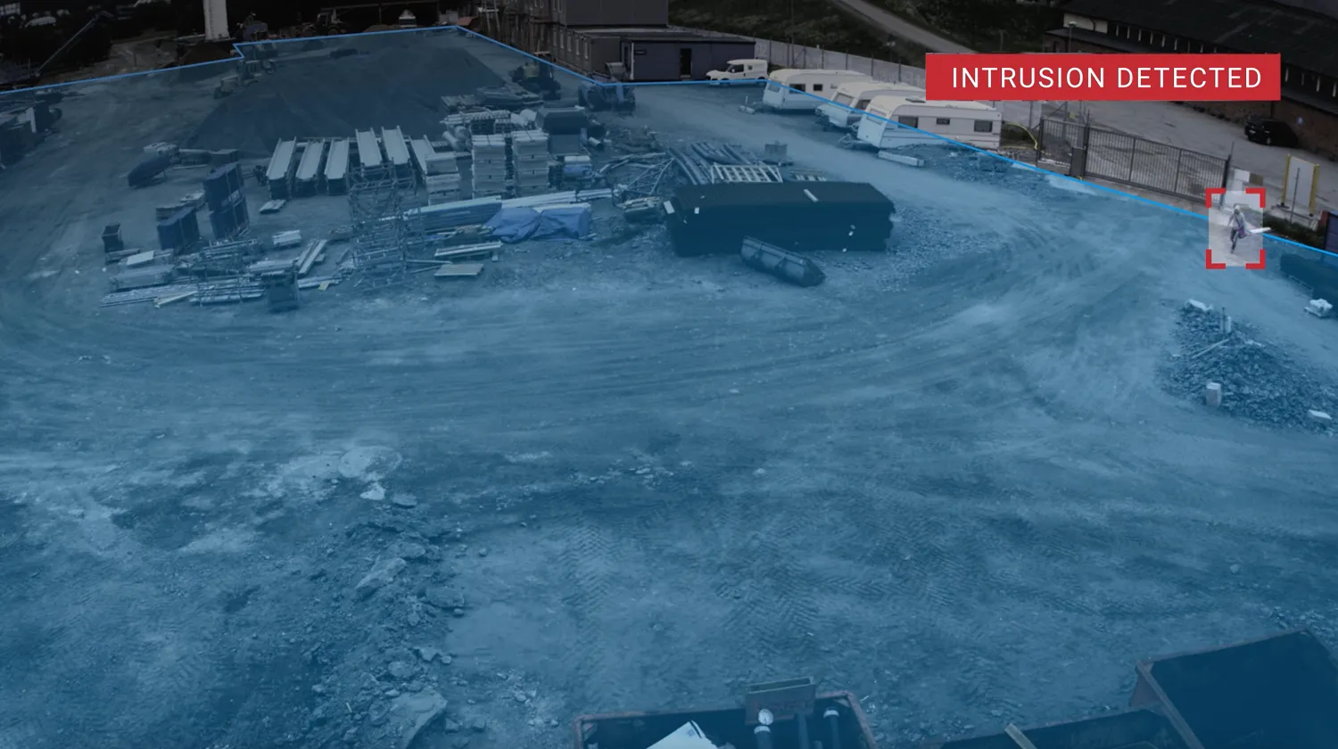 A verified event: a person inside the alarm zone.