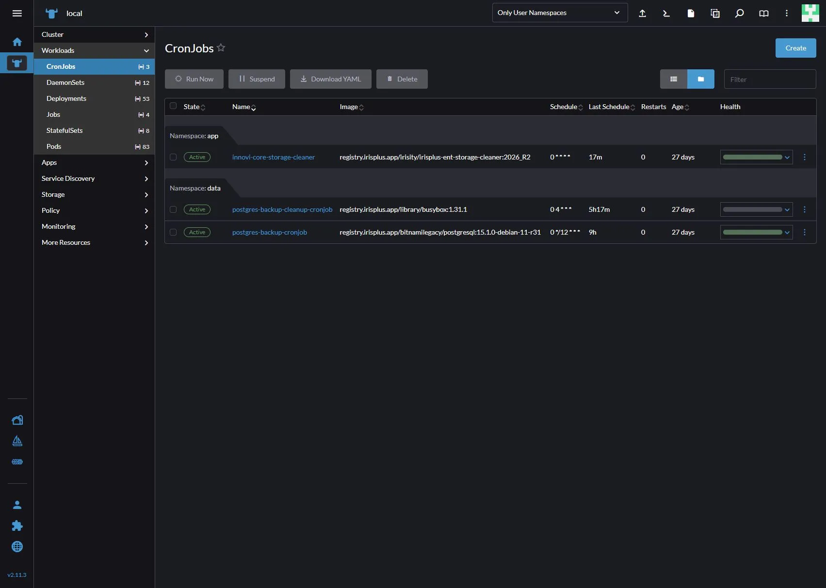 Overview: Rancher CronJobs