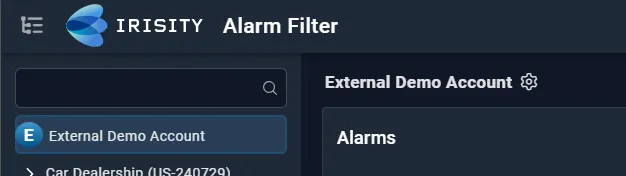 Click the cog wheel icon to open account settings
