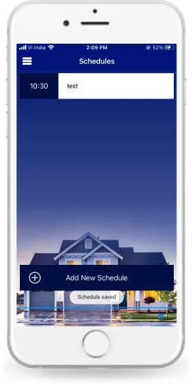 Schedule is saved