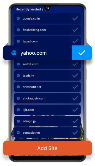 Select the website you wish to block 