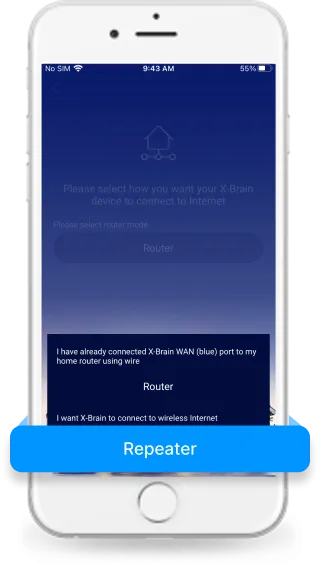 Select mode - Repeater