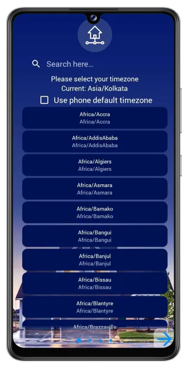 Select Time zone Select Time zone