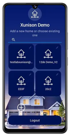 Select the home gateway Select the home gateway