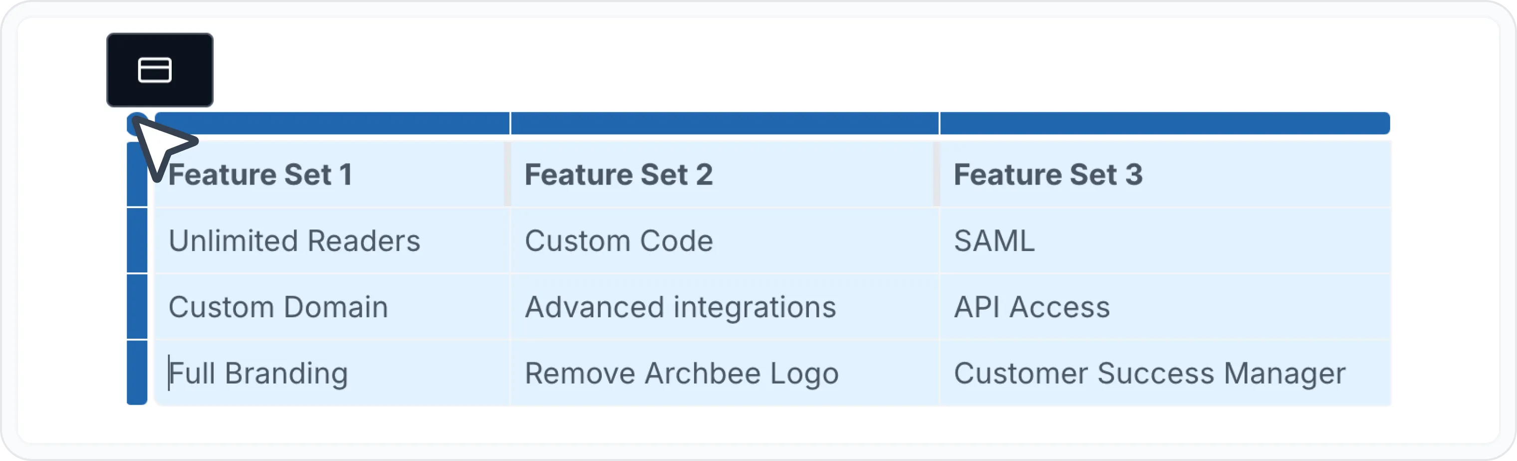 Header options Header options