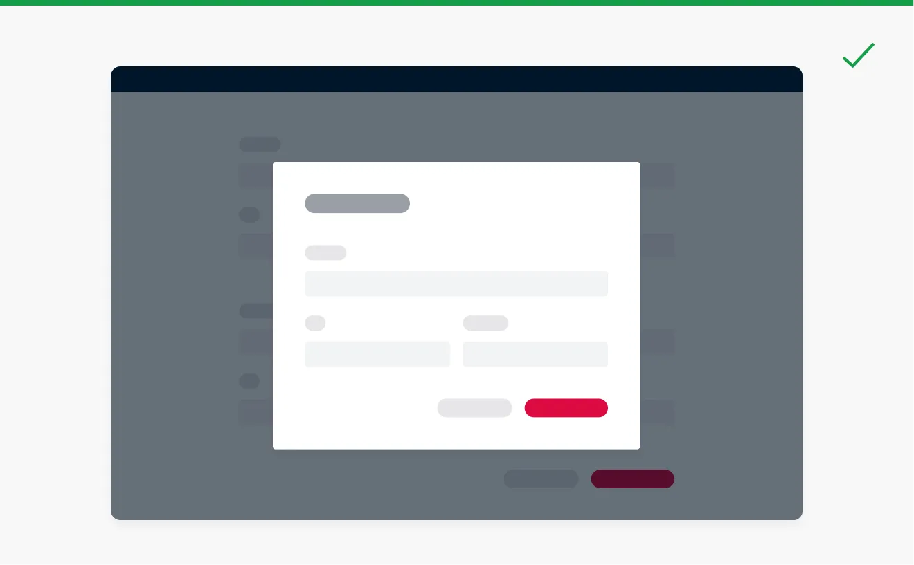 Do: Maintain uniform button positioning across the entire product. Do: Maintain uniform button positioning across the entire product.