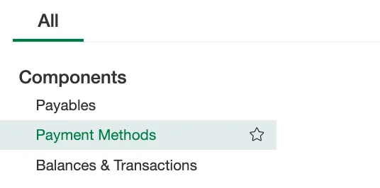 Select Payment Methods Select Payment Methods