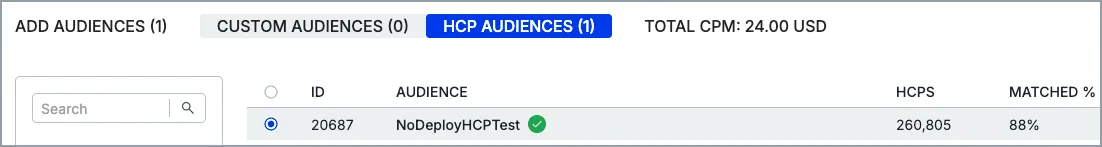 Écran d’attribution d’audience dans Ad Manager