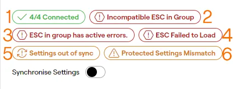 ESC Group Status Messages