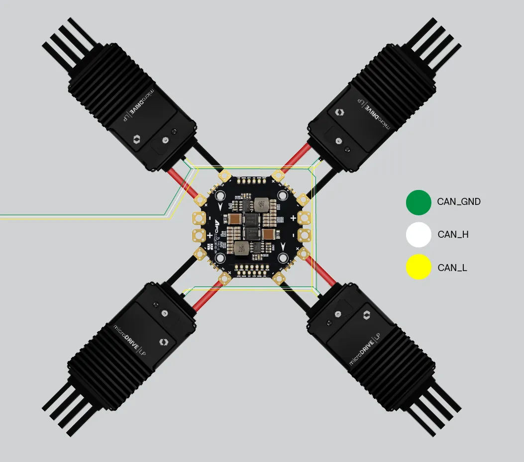 microDRIVE LP CAN wiring diagram.
