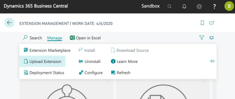 Select Upload Extension Select Upload Extension