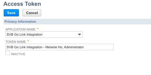 Select SVB Go Link Integration Select SVB Go Link Integration